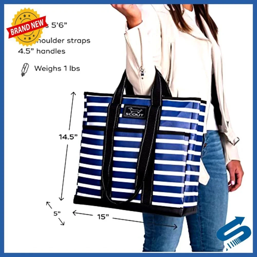 Utility Tote with Multiple Pockets Lightweight Travel Organizer Teacher Bag
